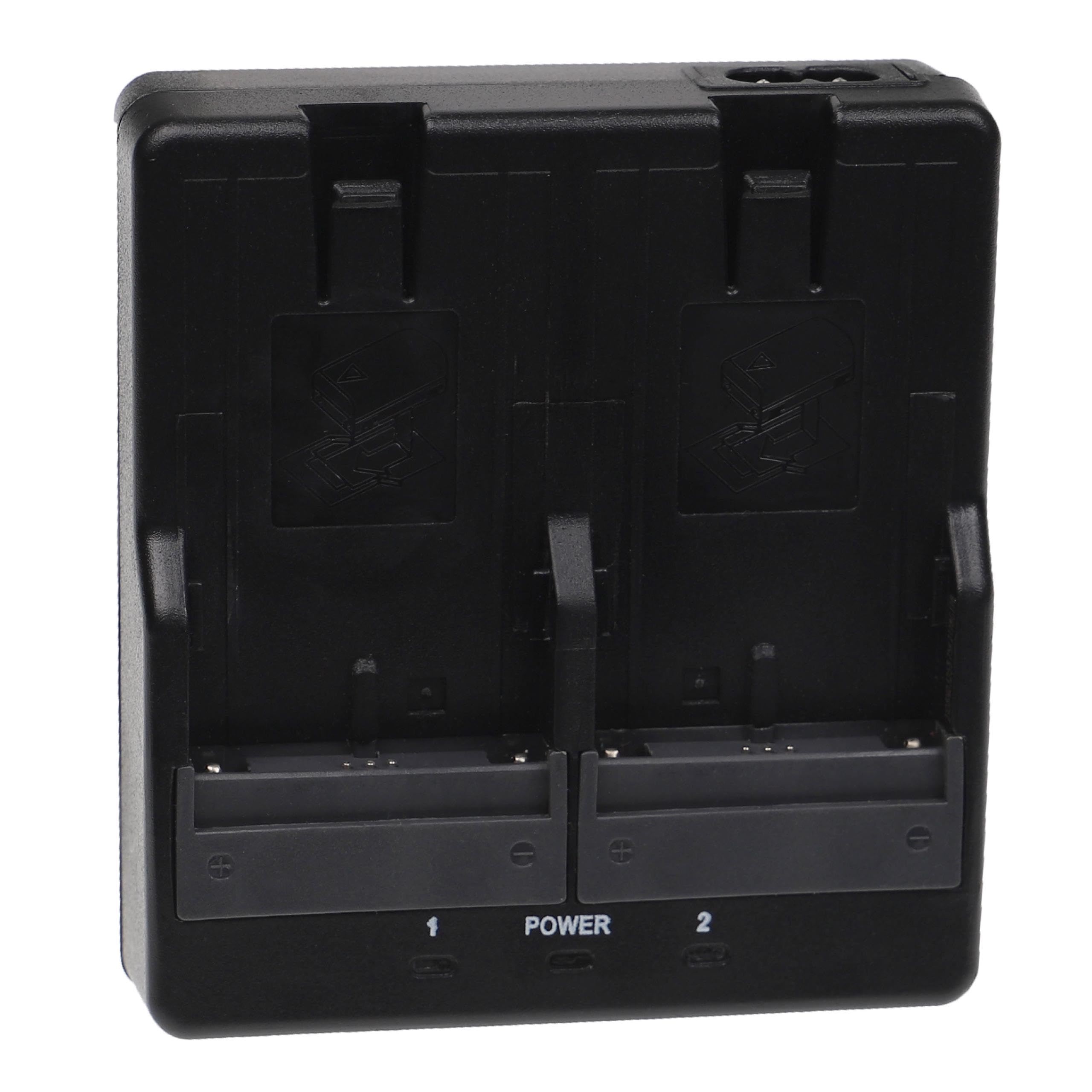 vhbw Cargador Dual Compatible con Sokkia GIR1600 GPS Receiver, GM52-S, GNSS Receivers Dispositivo de medición/baterías, Negro, plástico