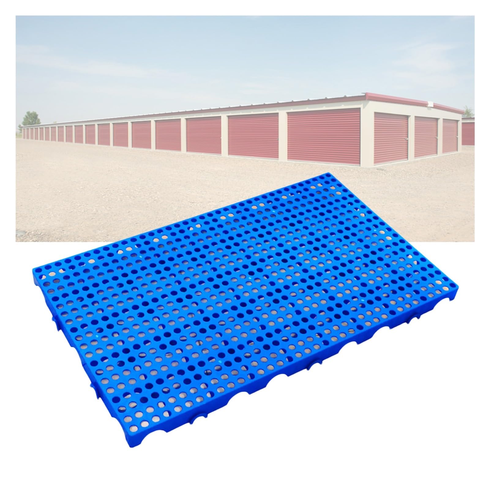 Wasserdichte Kunststoffpalette mit atmungsaktiver Gitterbelüftung, leichte Polyethylen-Bodenwanne für Innenlager und Gartenlagerung
