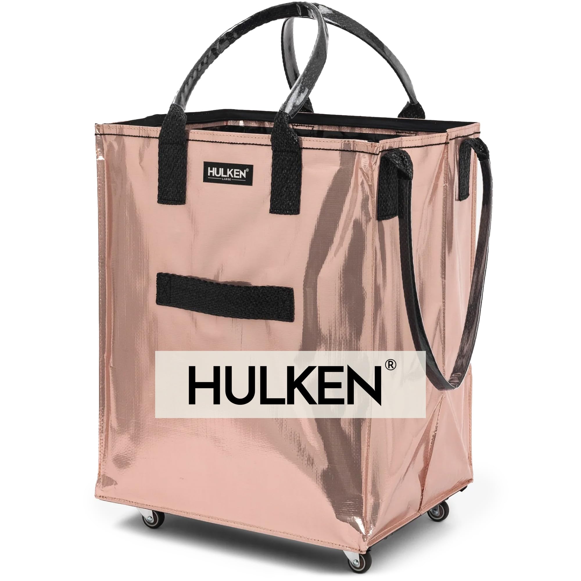 SELPONT dium, Rose Gold) Reusable Grocery Bag On Wheels