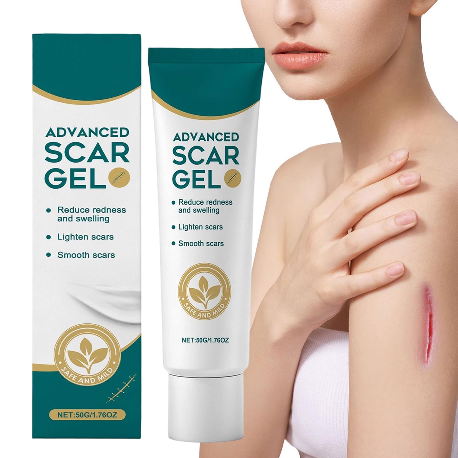 Gel de Silicona para Cicatrices - 50 Gramos Producto Para Desvanecer Marcas De Quemaduras,Nueva Crema Calmante Para Cicatrices,Para Hombres Y Mujeres, Queloides, Amantes De La Belleza, Viajeros, Rutin