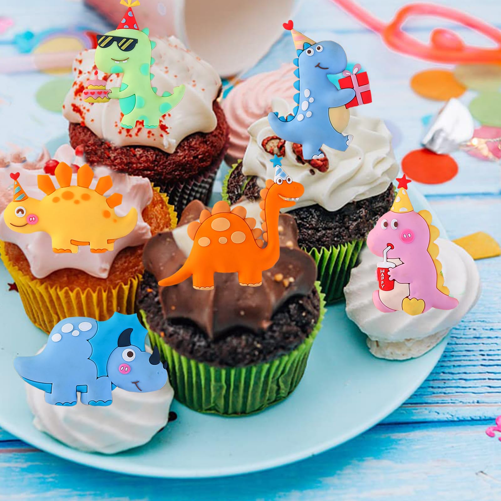 Dinosaure Gâteau Topper Jungle Gâteau Décoration Dinosaur Gâteau D