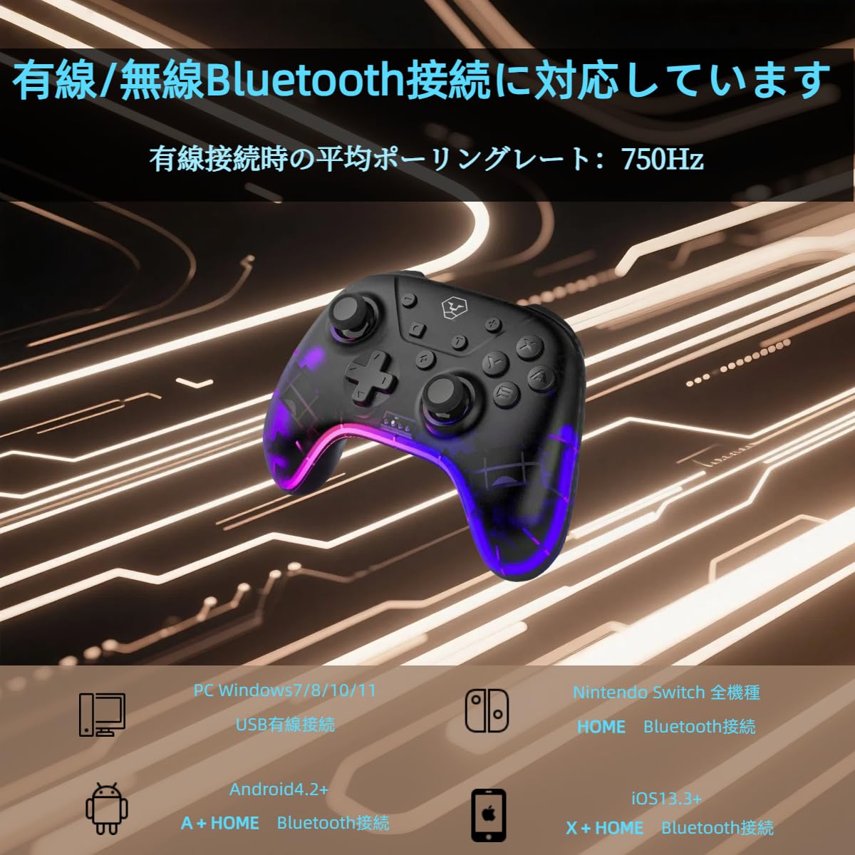 Amazon.co.jp: Switch コントローラー 有線/無線Bluetooth接続,switch