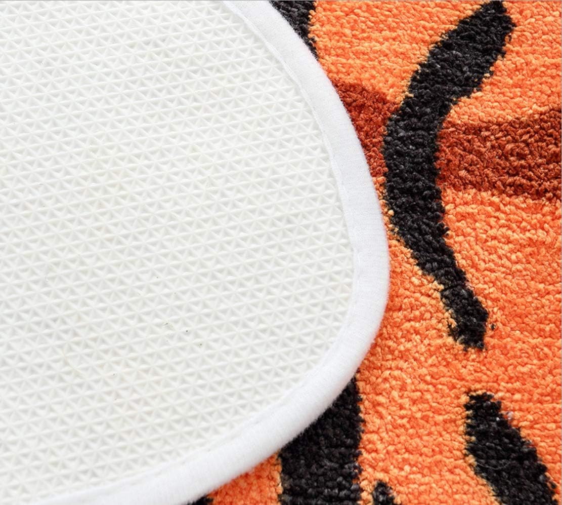 Huichenxing2021FURSTORE Faux Fur Tiger Print Rug Orange 21.65x33.5in