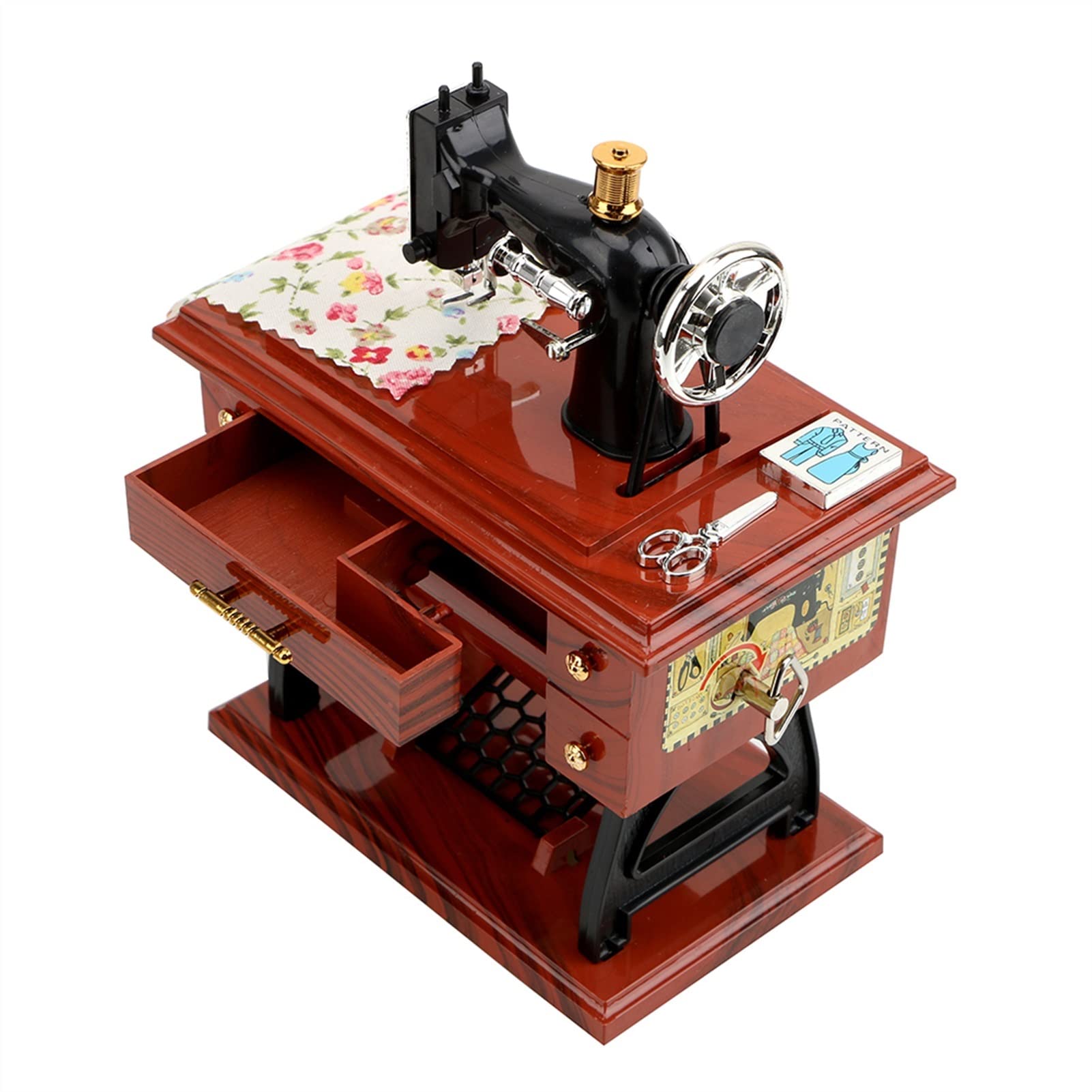 Carillon, per Ragazze Donne Decorazione della casa Mini Macchina da cucire Style Style Box Regalo di Natale Regalo di Natale Regalo Di Compleanno Regalo A Mano A Mano Scatola di musica Retro per Compl