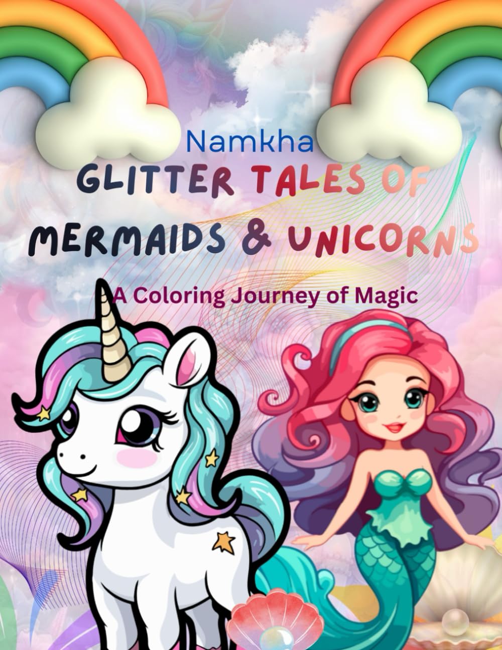 Glitter Tales of Mermaids & Unicorns: A Coloring Journey of Magic