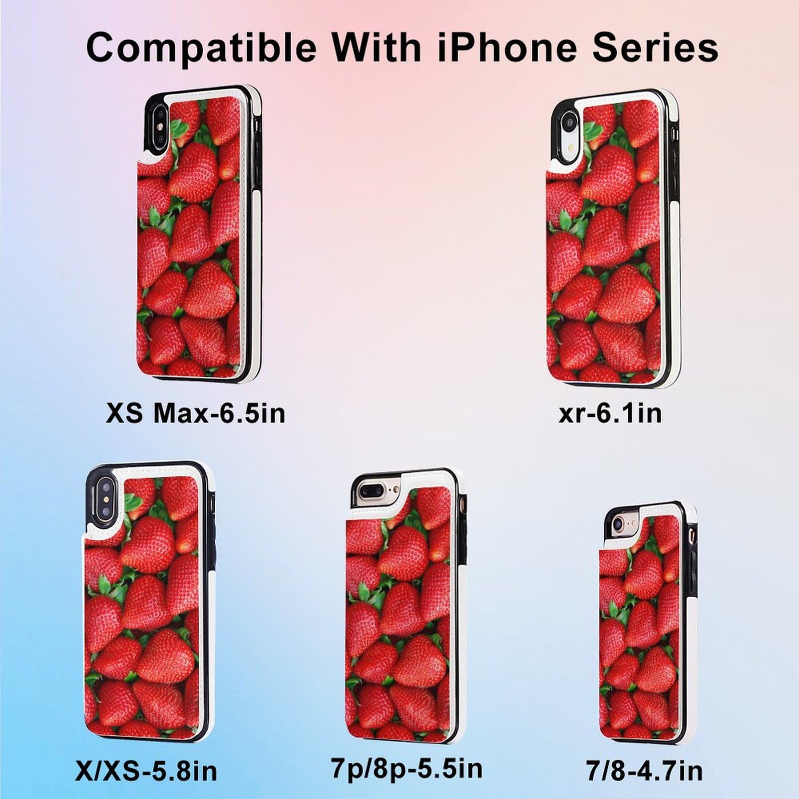 Amazon.co.jp: 【iPhone16 ケース 手帳型】 イチゴ柄 いちご 苺