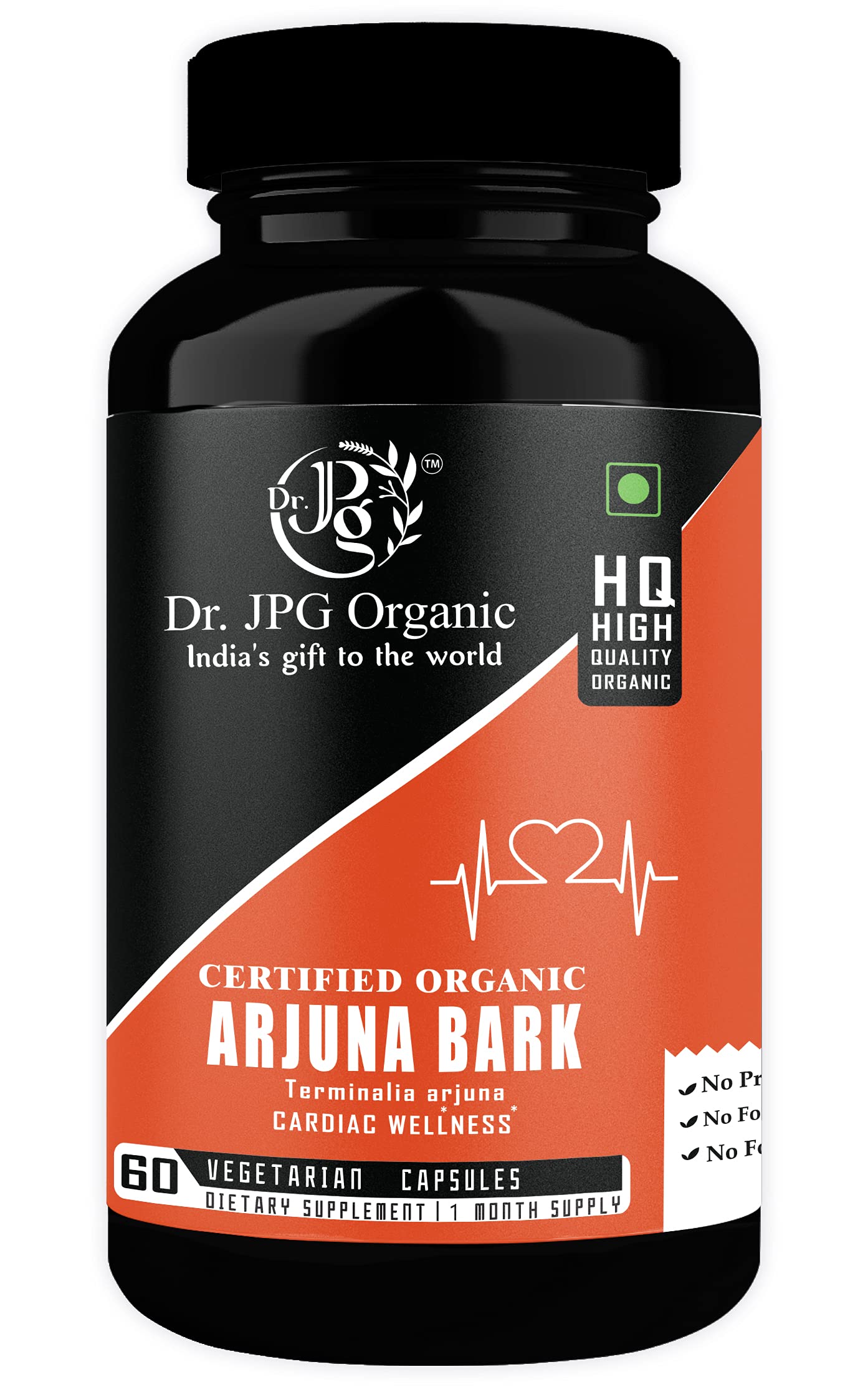 Dr. JPG Organic Arjuna Capsules For Bad Cholesterol 60 Veg. Capsules/INDIA ORGANIC Certified (Pack Of 1) (B09M8HV1KC) Amazon Price History, Amazon Price Tracker