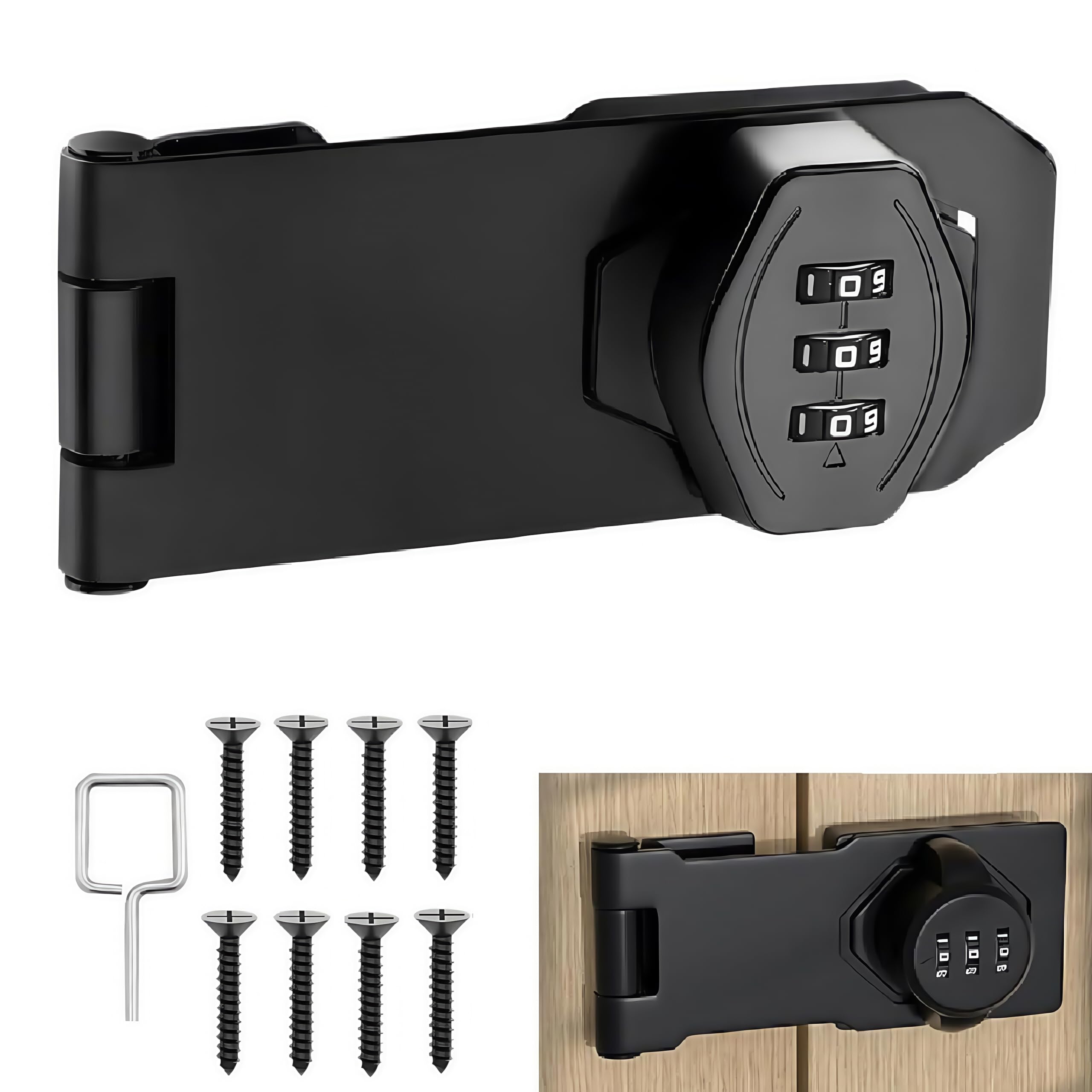Cerradura De Combinación Para Puertas Y Armarios - 3 Dígitos, Con Tornillos, Ideal Para Gabinetes, Cobertizos O Taquillas