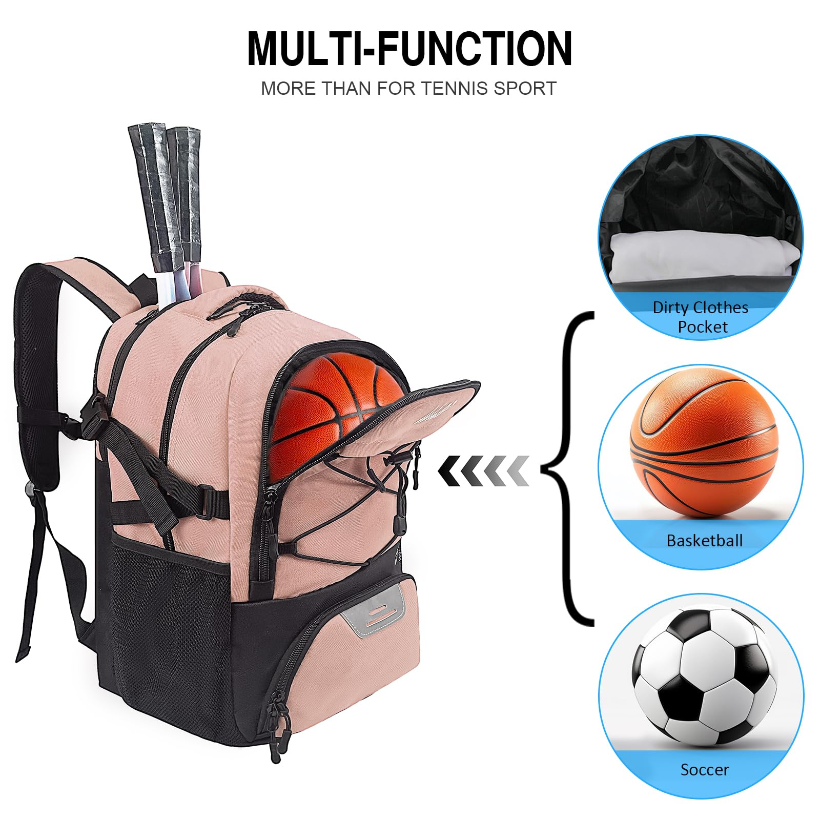 Snapklik.com : Tennis Bag - Large Tennis Racket Backpack For Men ...
