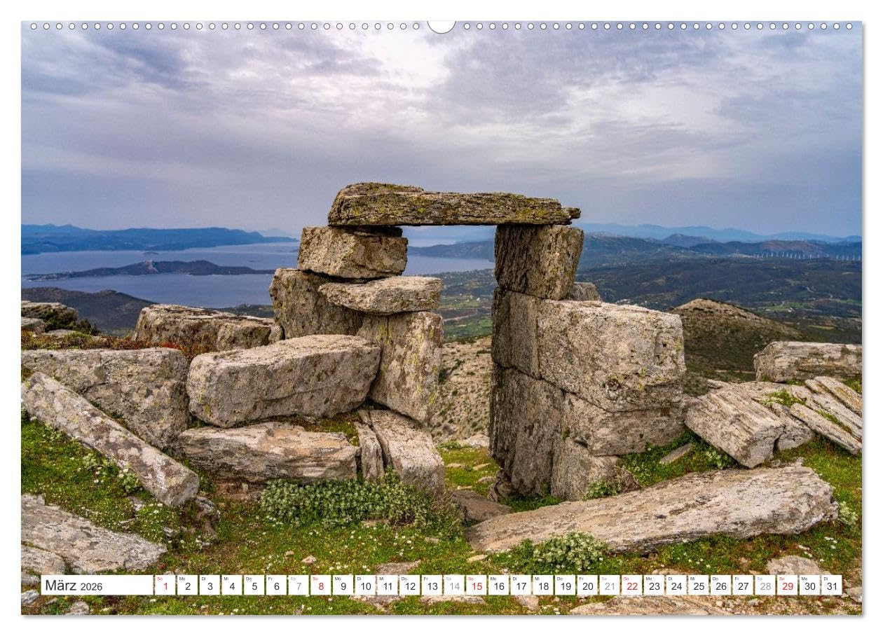 Griechenland - Euböa - Evia (hochwertiger Premium Wandkalender 2026 DIN A2 quer), Kunstdruck in Hochglanz: 12 Monate mit der wunderbaren, aber noch ... griechischen Insel Euböa. (CALVENDO Orte)