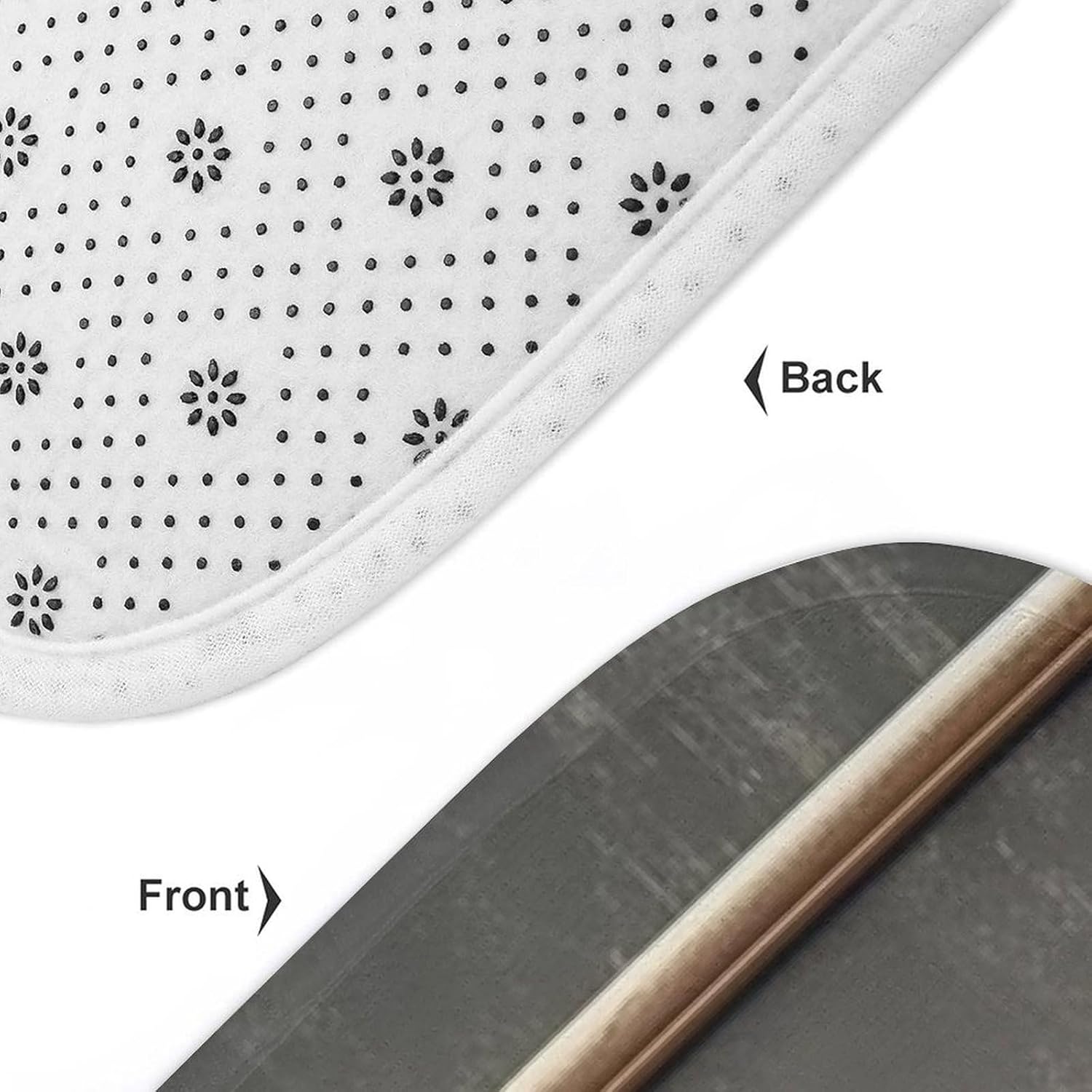 Anti-Skid Floor Mats 3 Piece Set,Teacher Classroom Chalkboard Printed Coral Fleece Bathroom Mats U-Shaped Contour Mat Toilet Seat Cover for Bathroom, Tub, Shower, Kitchen 19.7"x31.5"