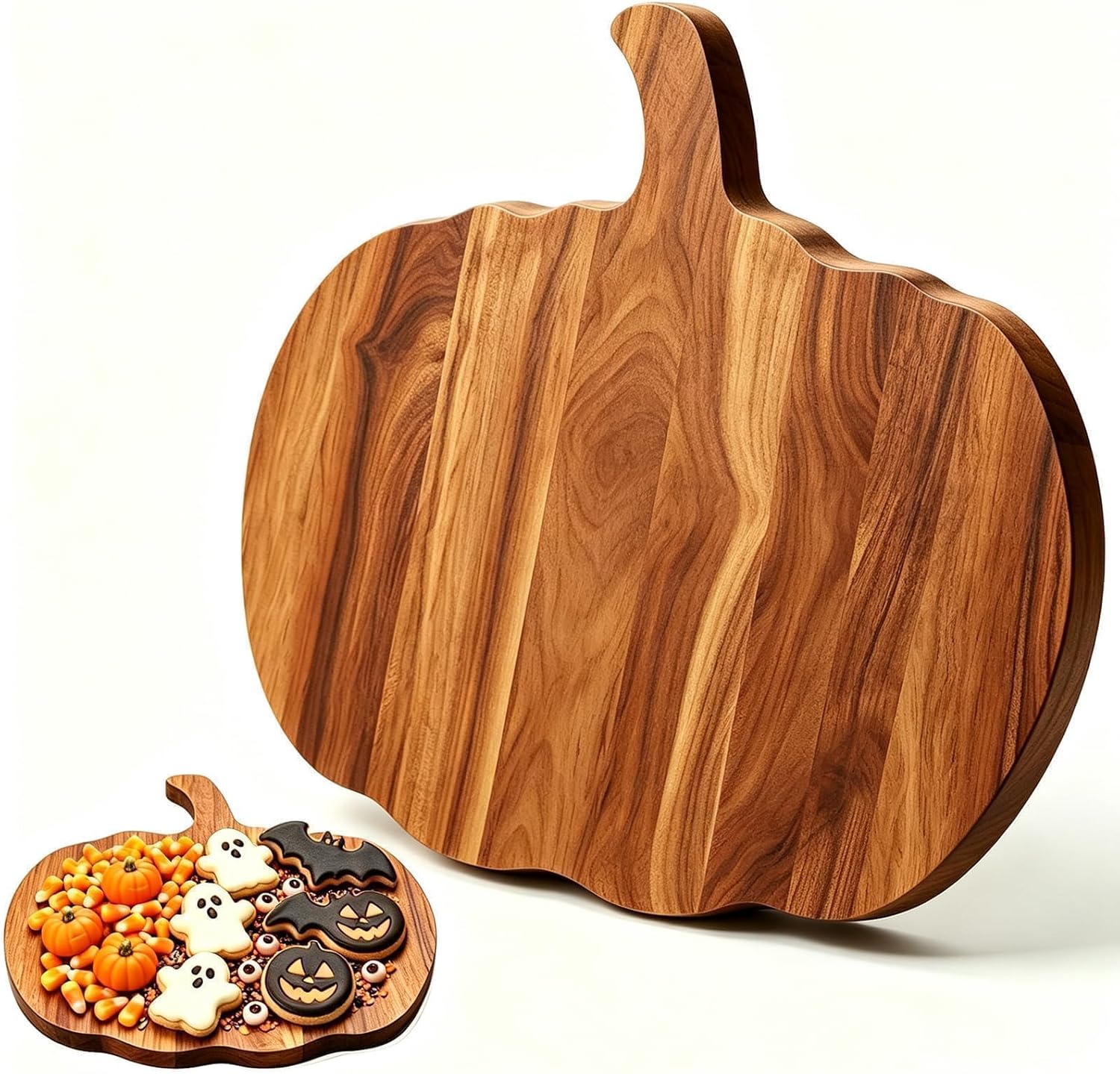 Halloween Pumpkin Cutting Board for Kitchen Charcuterie Plate Fall Decor