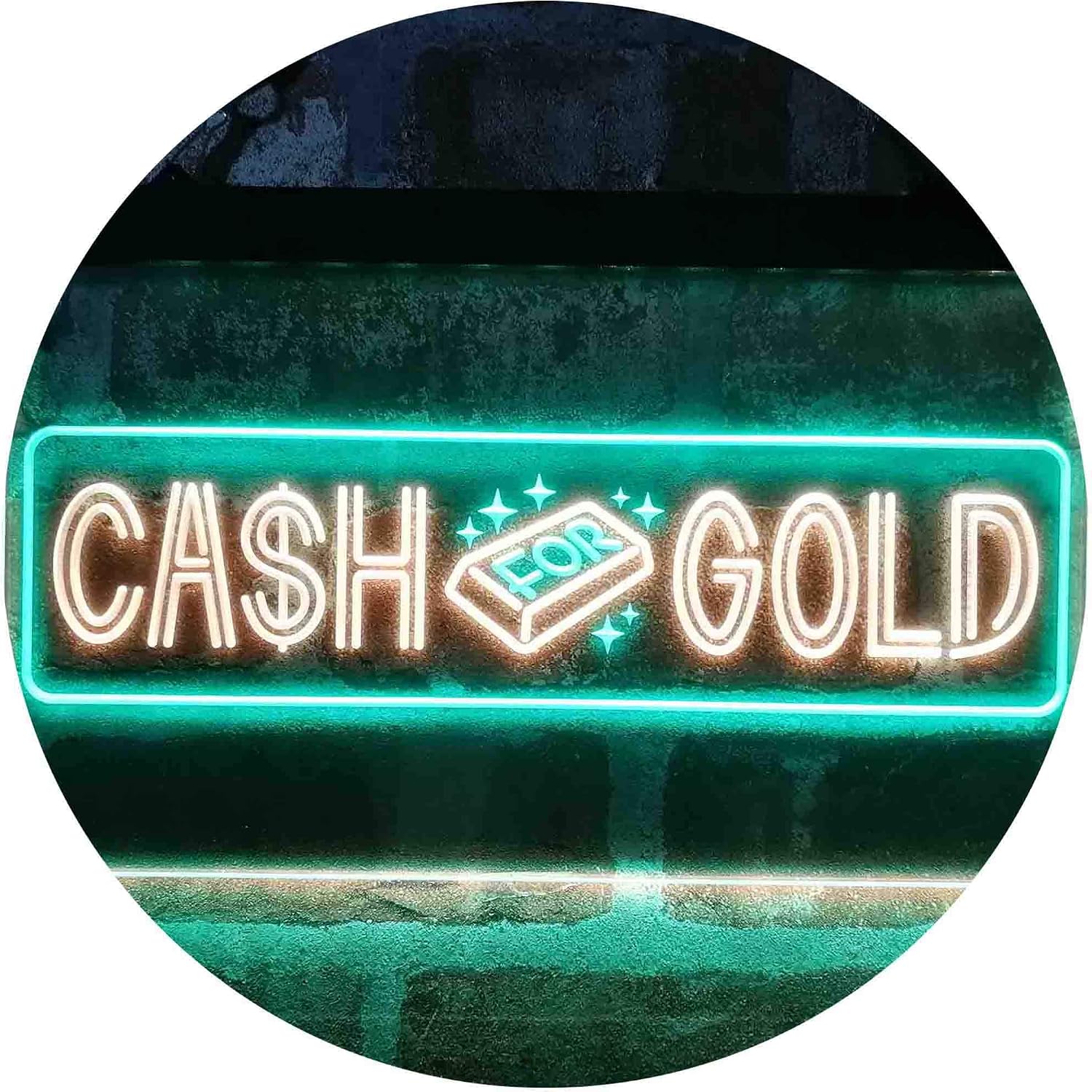 ADVPRO Cash for Gold We Buy Shop Dual Color LED Neon Sign Green & Yellow 12 x 8 Inches st6s32-i4038-gy