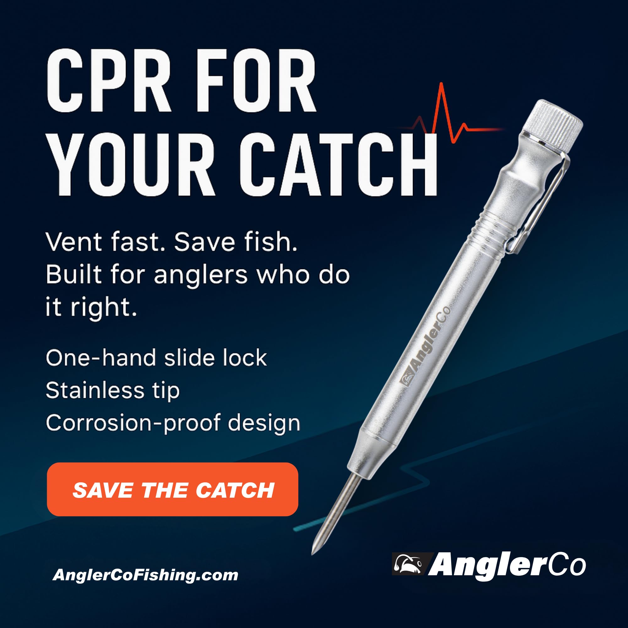 Retractable Fish Venting Tool - Barotrauma Relief -9