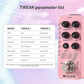 MOOER D7 DELAY ギターエフェクター ディレイ Amazon.co.jp: Daconovo ギター ディレイ ペダル エレキギター