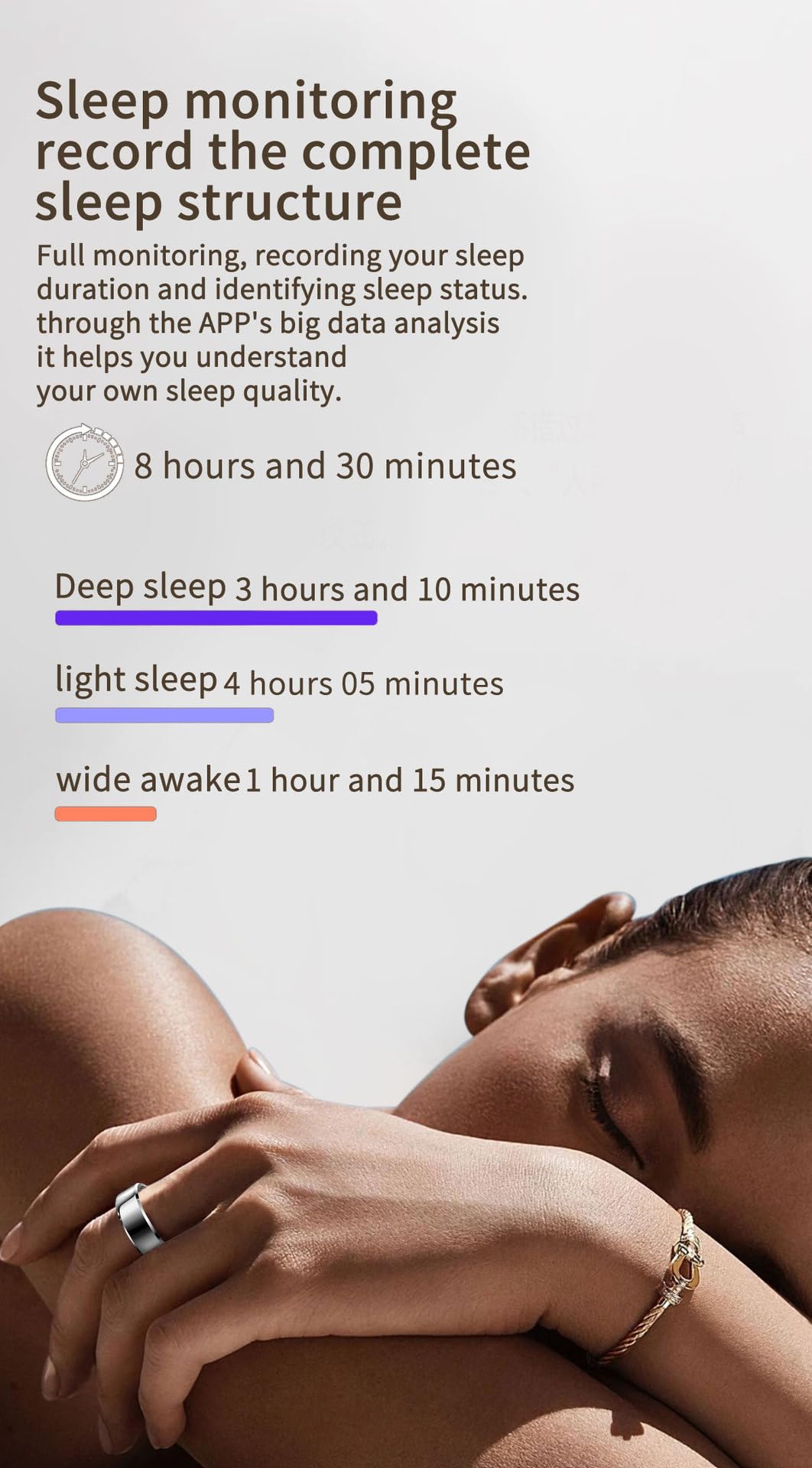 Smart Ring con monitoraggio della salute, monitoraggio del sonno e analisi dell'attività per gli appassionati di fitness