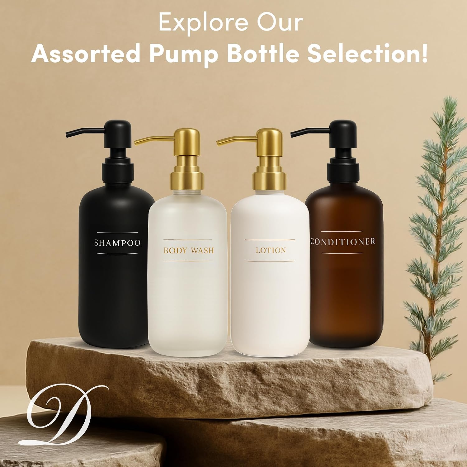 White Glass Lotion Bottle | 16 oz Refillable Wall Mount Liquid Soap Dispenser with Waterproof Label for every Bathroom | Single Product by Diversified Hospitality Solutions