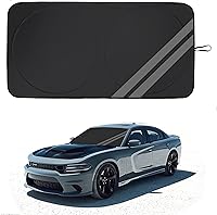 Vista 8 de Parasol para parabrisas delantero para Dodge Charger Challenger Durango Journey Ajuste universal para todos los coches Dodge Visor de sol plegable