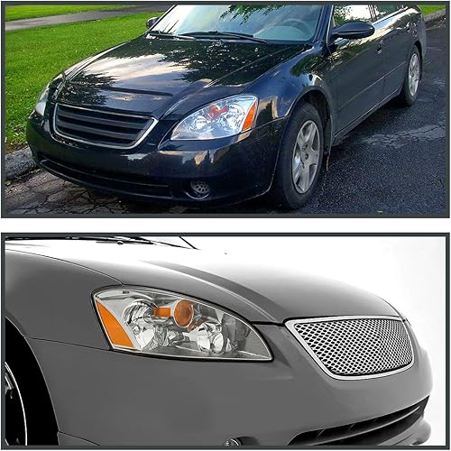 Miniatura 9 de Spec-D Tuning Jdm - Faros delanteros cromados transparentes con reflector ámbar, compatible con Nissan Altima 2002-2004 L+R Par de faros delanteros