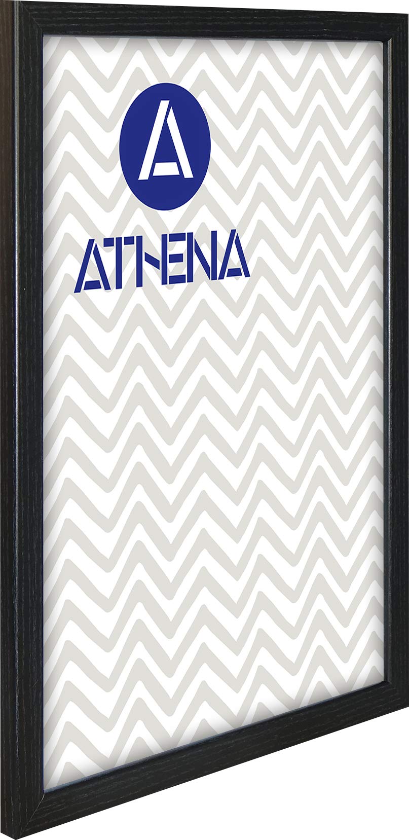 Athena Black Ash Finish Thin Black Ash Picture Photo Frame (40 X 50 Cm) Portrait Or Landscape Photo Frame With Clear Styrene Sheet & Wall Mounted Hook For Photos, Pictures, Posters, Decor, Certificate Frame