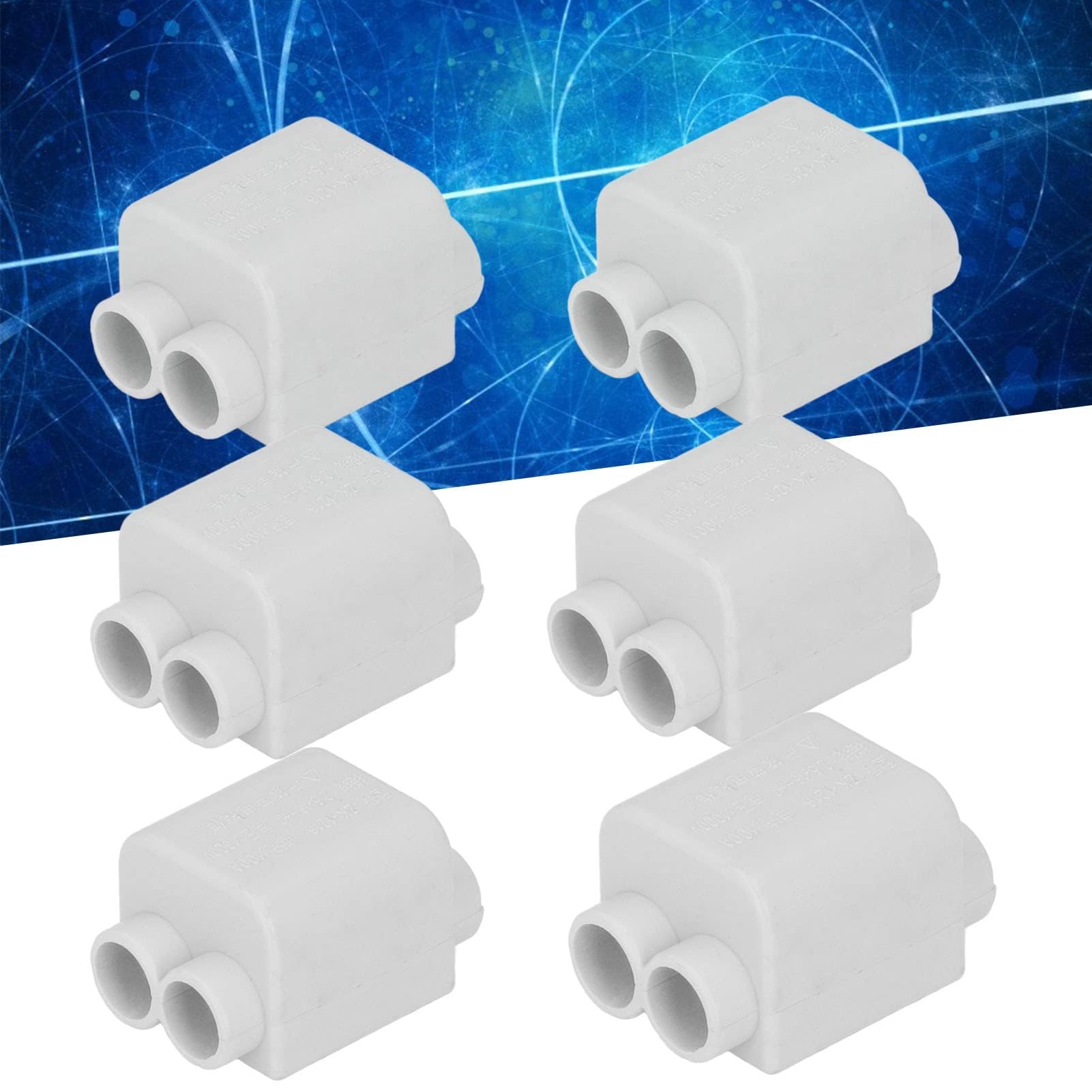 6PCS Bornier Electrique 16mm² Connecteur Séparateur de Fil 1000V 100A Haute Puissance M3 Filetage Conception Fendue Connecteurs Rapides pour Connexion de Fil électrique 2.5‑16mm²