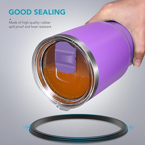 Miniatura 4 de Tapa de vaso de 30 onzas, tapas de repuesto compatibles con vaso YETI de 30 onzas, taza de 14 onzas y taza con popote de 35 onzas, tapas de taza a