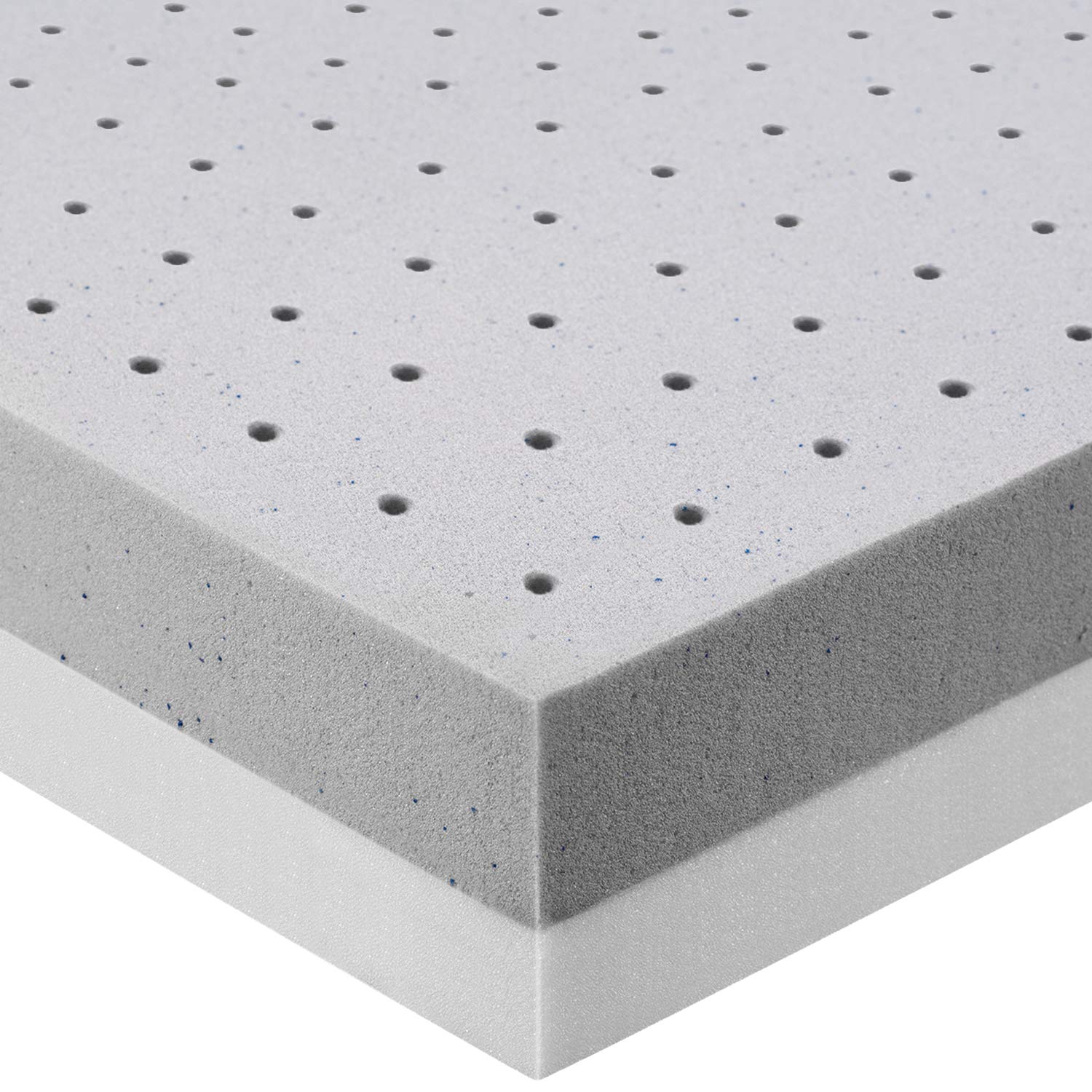 BedStory Mattress Topper Queen, 4 Inch Gel Bamboo Charcoal Memory Foam