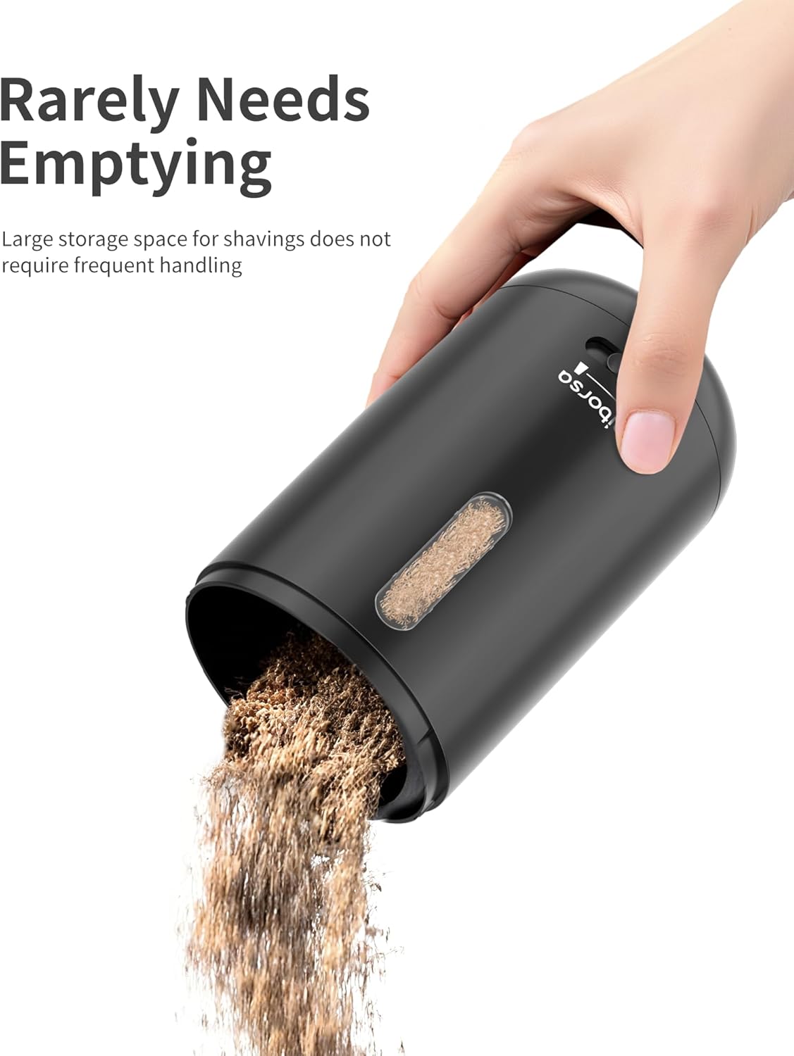 Automatic Electric Pencil Sharpener - Auto Feed, Auto Stop & Auto Eject, Rechargeable for Classroom, Home, School, Office, Black