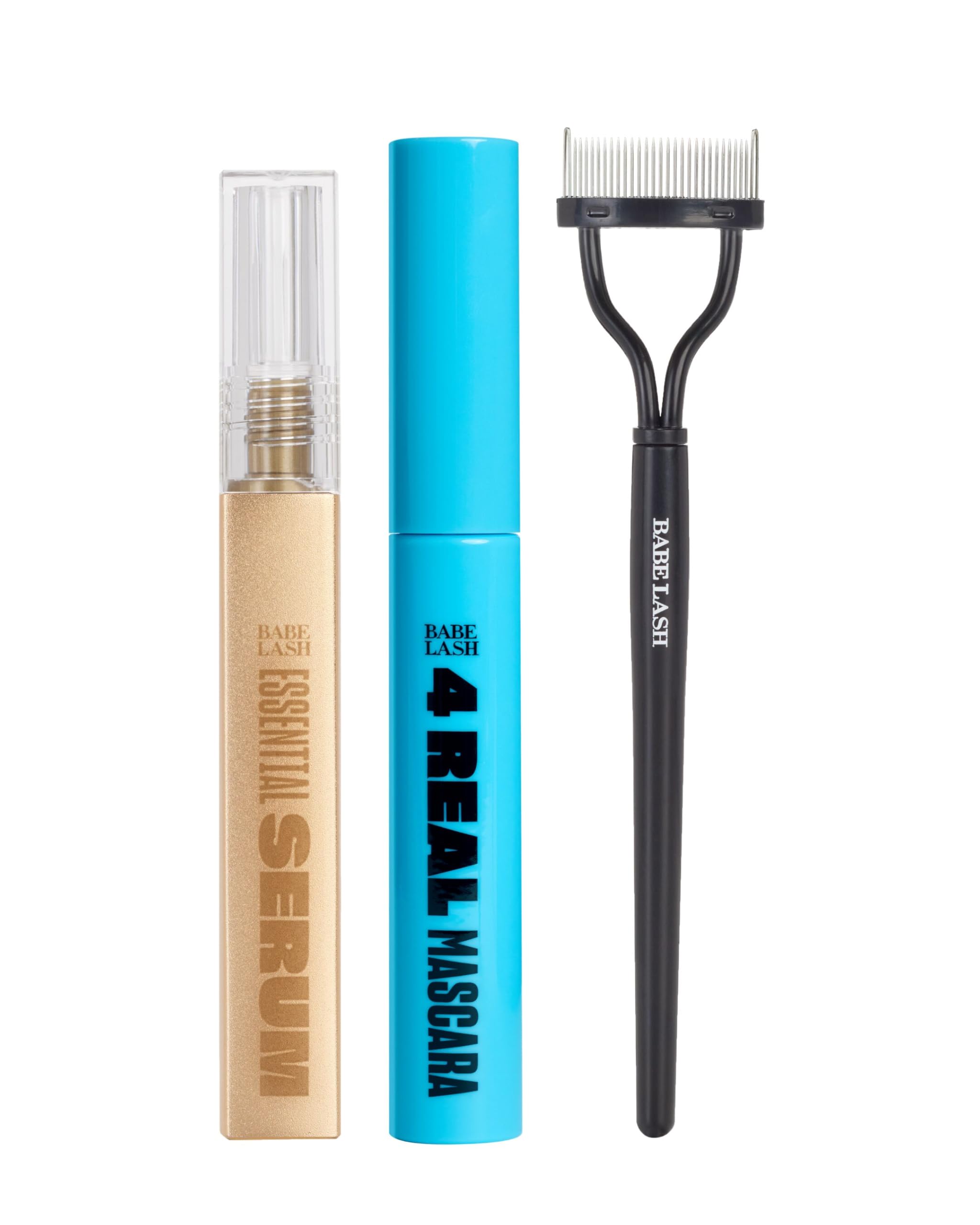 Babe Original Viral Lashes Set Lash Serum Mascara & Separator | Babe Lash Serum 4 Real Mascara & Pro Lash Separator for longer-looking eyelashes complete viral lash set for fuller lashes product thumbnail 2