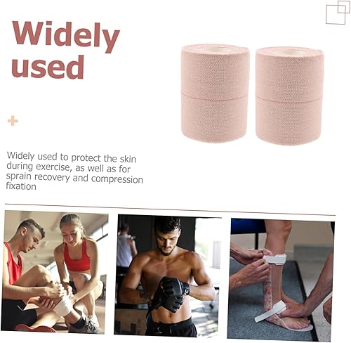 Miniatura 2 de BESPORTBLE 2 rollos de cinta atlética cinta deportiva cinta deportiva cinta de muñeca envoltura cohesiva envoltura autoadhesiva cinta adhesiva banda