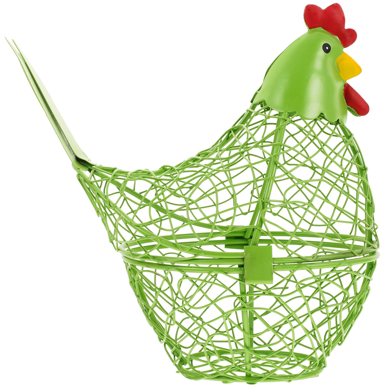 Soporte para guardar huevos con cesta de hierro de diseño práctico para cocina