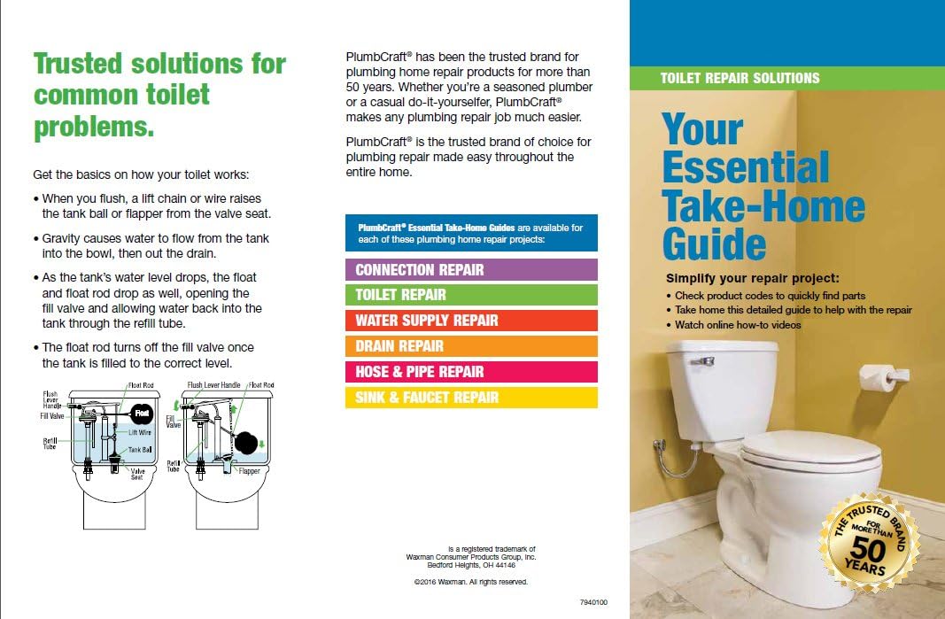 PlumbCraft Flush Valve Seal Replacement, Fits KOHLER Class Five and Class Six Canister Flush Valves