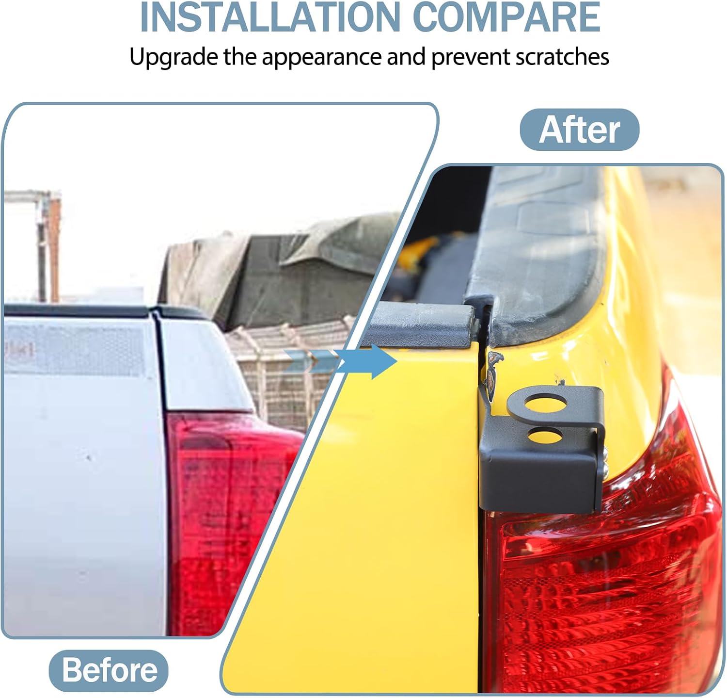 LLKUANG Car Tailgate Antenna Bracket CB Antenna Mount Holder Kit Fit for Toyot@ Tundra 2007-2013 Pickup Trucks Trunk Antenna Metal Base Accessories (Right Side Bracket)