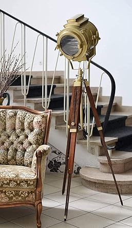 Handmade Nautical Antique Spot Search Floor Lamp Light