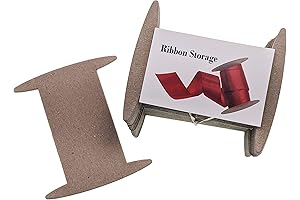 Ribbon Storage Ribbon Spools, 50 Spools Craft Organizer, Gift Wrap Wrapping Paper Storage