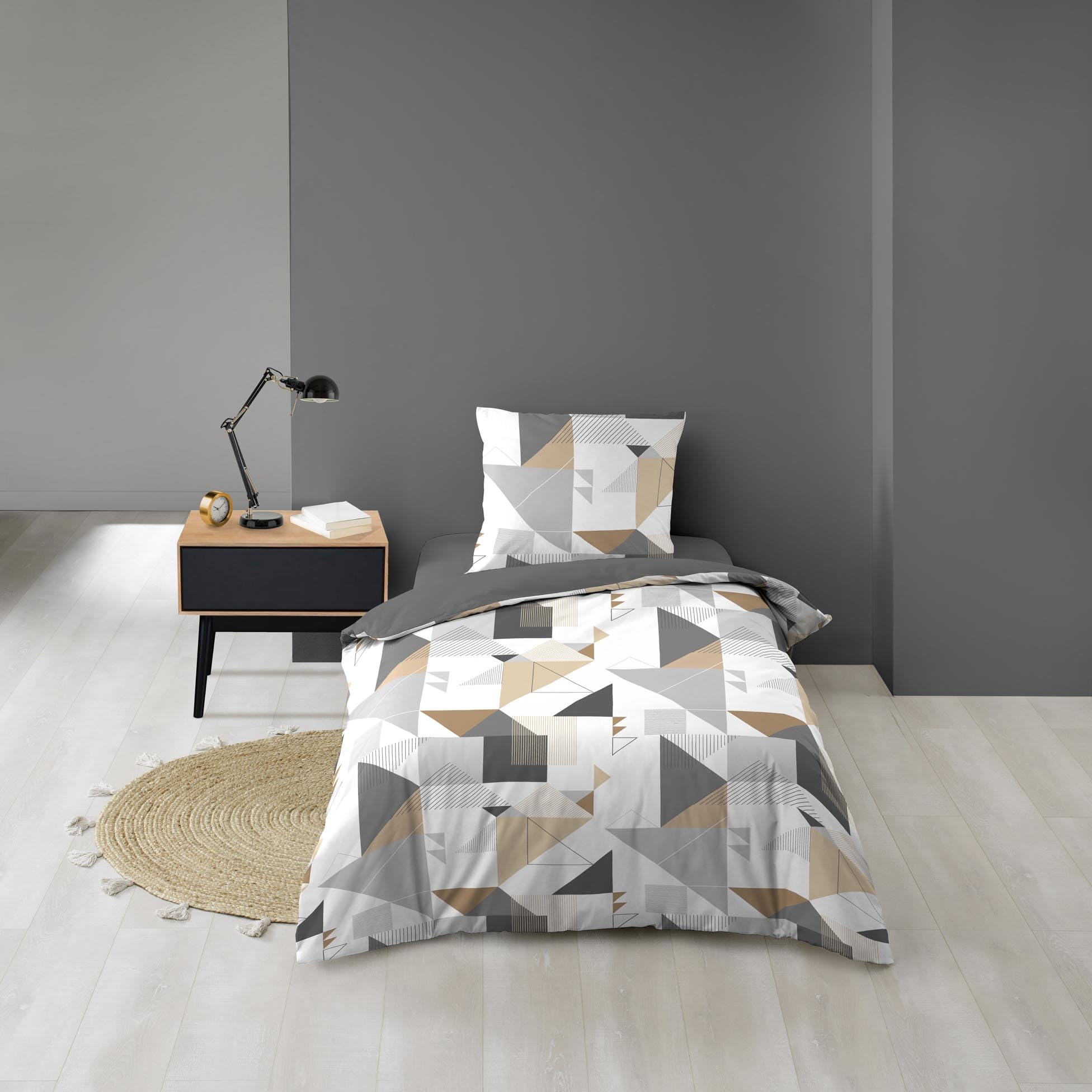 Douceur d'Intérieur, 2-Piece Set (140 x 200 cm) Trigone, Printed Microfibre
