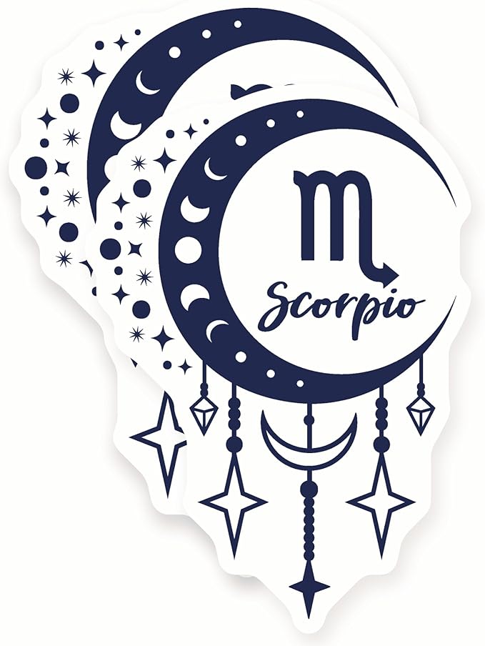 Scorpio Stickers - Zodiac Sign Sticker - Astrology Stickers - Star Sign - 2 Pack - 5
