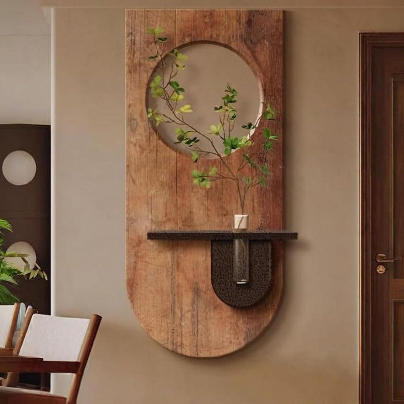 Décoration murale rétro lumineuse 3D : illuminez un mur sombre avec du grès et des plantes LED