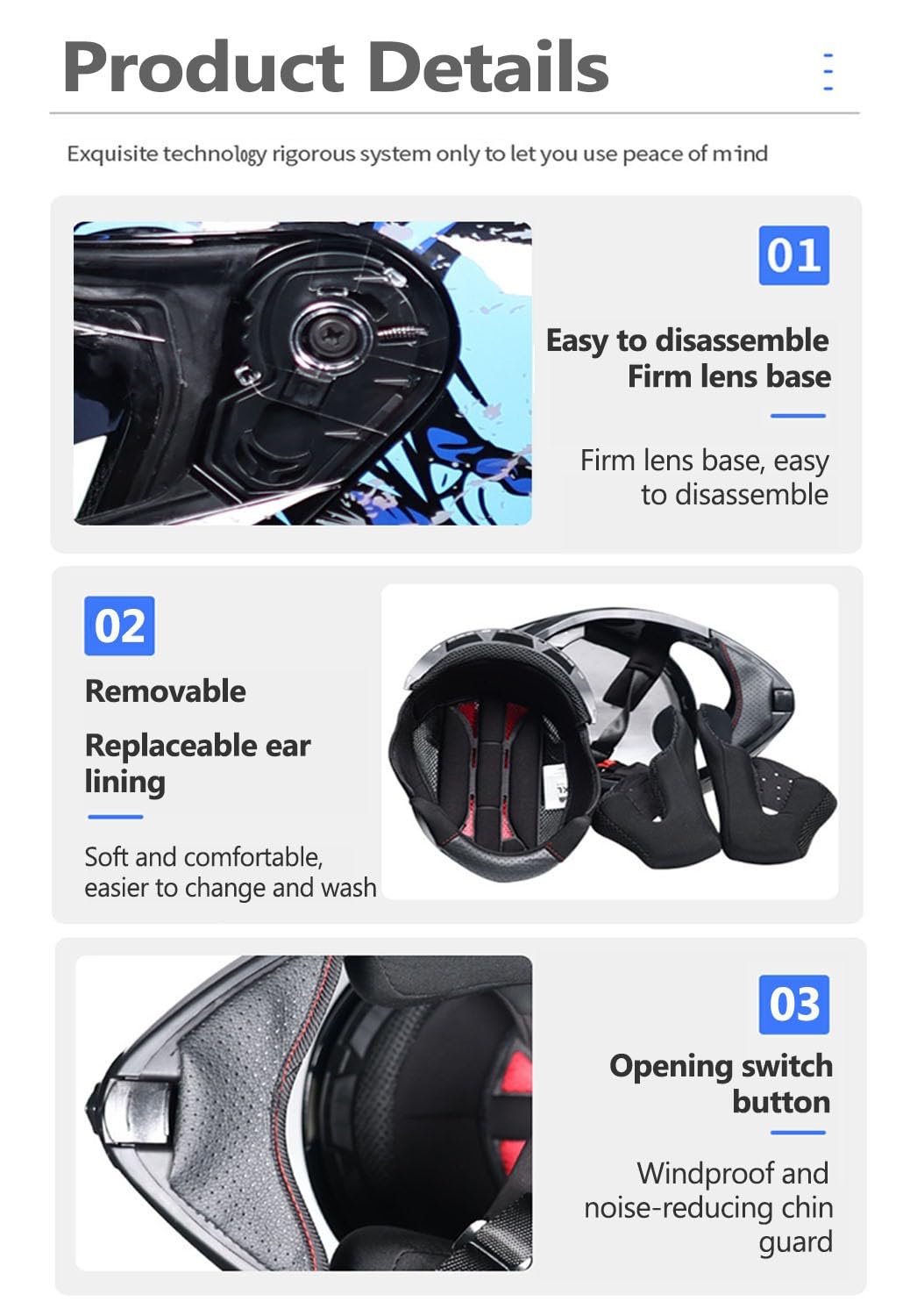 Integrierter Motorrad Klapphelm DOTECE Zertifiziert Modularer Integralhelme Motorrad Schutzhelm Mit Doppelvisier Roller Helm Motocross Helm Für Männer Und Frauen