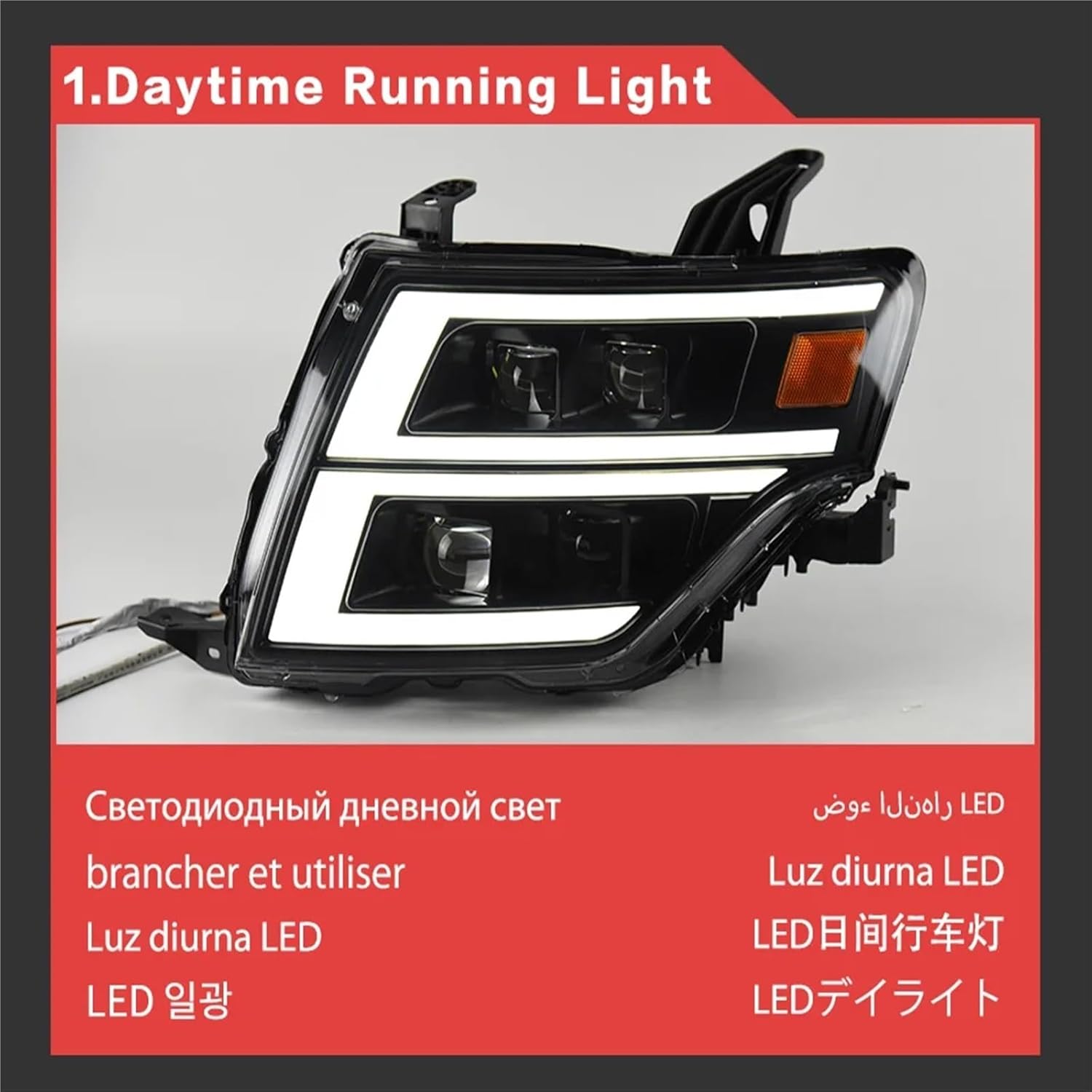 Automobile LED Headlight Compatible For Pajero V97 LED Dynamic Turn 09-21 V93 V95 Head Lamp Car Styling DRL Signal Projector Lens Auto Accessories