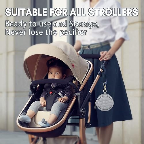 Miniatura 9 de Maveek - Funda para chupete con clip, con cierre para bolsa de pañales o bolsa para bolsa de pañales con capacidad para 2 paquetes para bebés niños