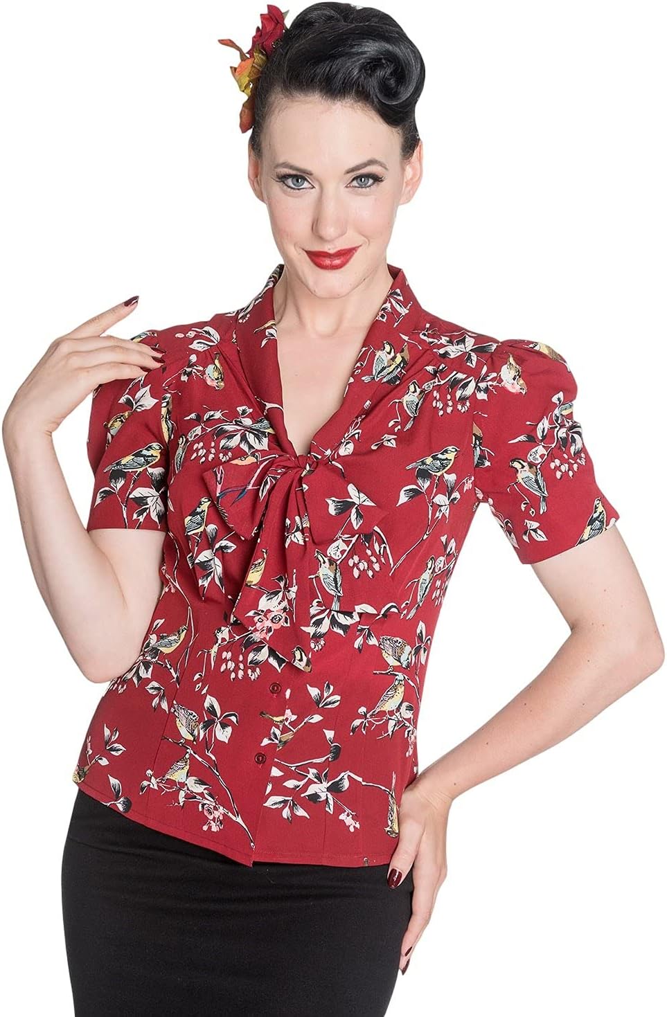 Birdy 40s 50s Pin Up Landgirl WW2 Retro Vintage Style Blouse