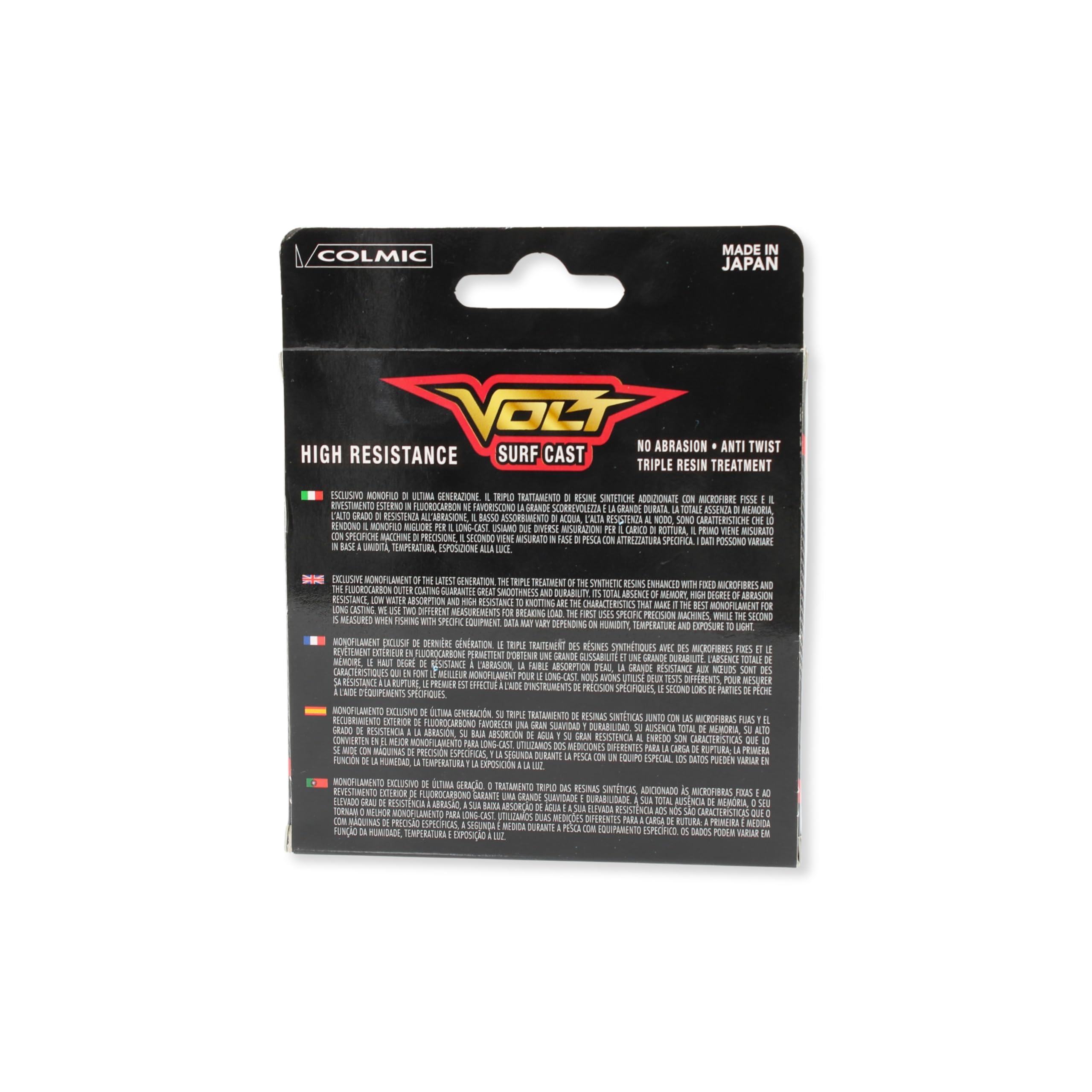 Colmic VOLT Surf Cast – Monofilamento de pesca de nailon fabricado en Japón – Alta resistencia a la abrasión, Anti Twist, revestimiento de resina de fluorina – Bobina 150 m/300 m/1000 m/2000 m