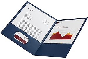 Office Depot Brand Linen Twin-Pocket Portfolio for Letter-Sized Documents
