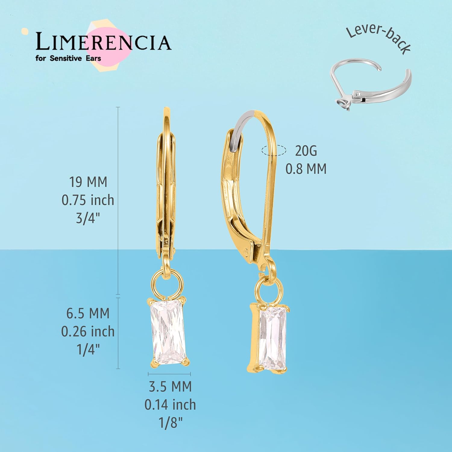 Limerencia G23 Titanium Leverback Earrings Dangle Drop Earrings for Women Fashion F136 Titanium Earrings Hypoallergenic Jewelry Gift - Image 4