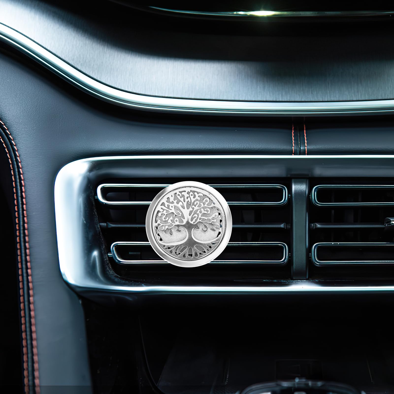 50Pcs Cotton Aroma Pendant Pads Refill for Essential Oil Necklace, Aromatherapy Car Diffuser Necklace, Essential Oil Jewelry Accessories, White 0.86x0.86x0.11inch