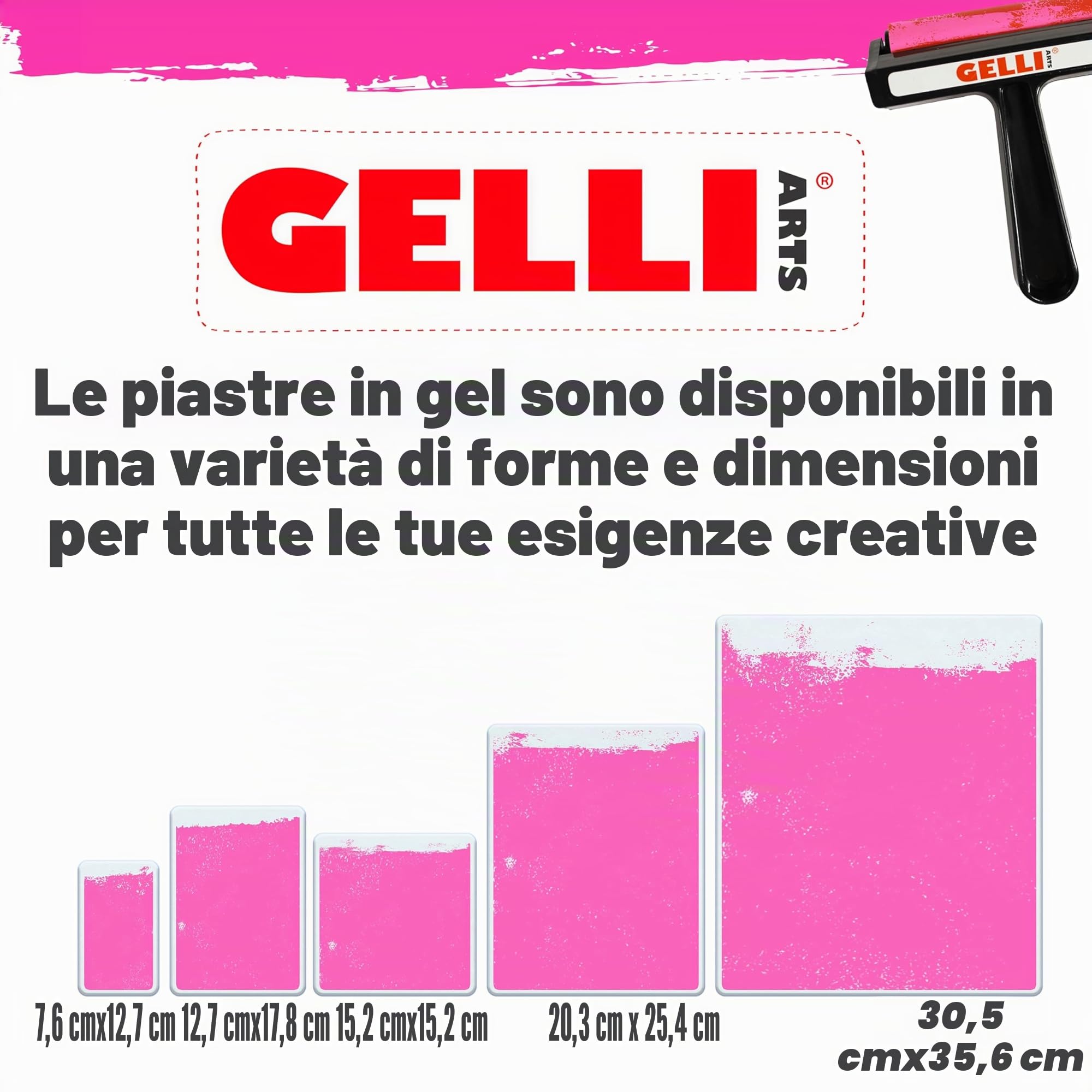 Gelli Arts GL6x6, Piastra per Stampa in Gel, Tessuto, 15.24 x 15.24 cm