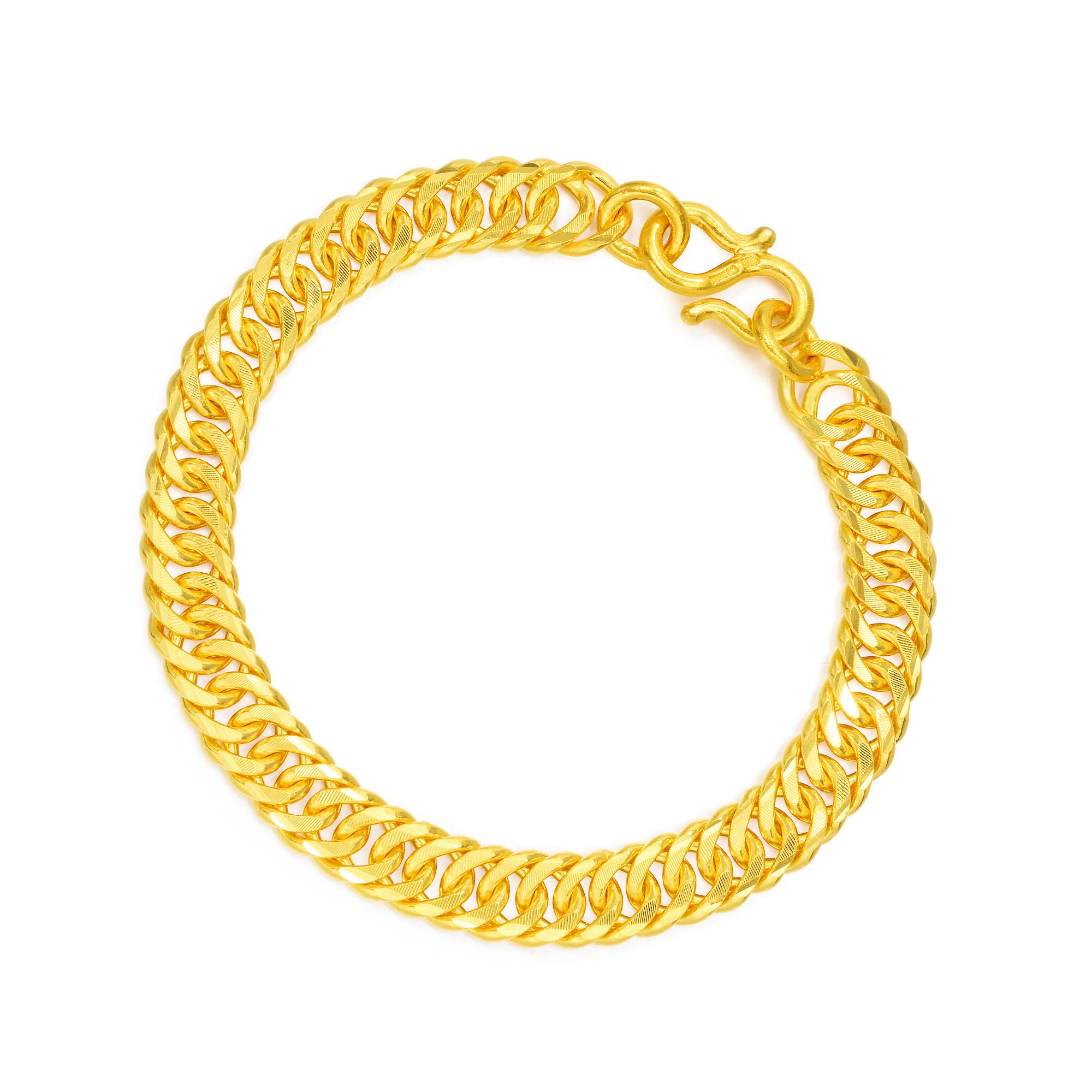 Chow Sang Sang 999.9 24K Solid Gold Price-by-Weight Gold Gold Bracelet for Unisex 09487B