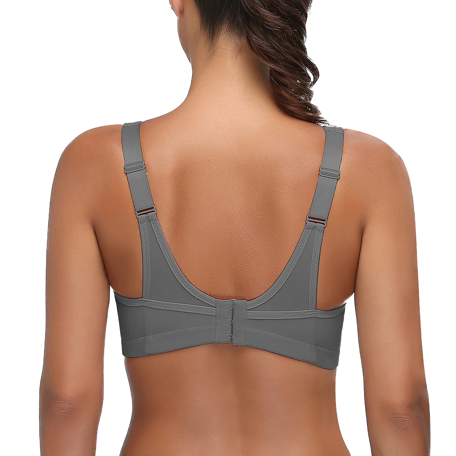 Wingslove Sujetadores deportivos de alto impacto para mujer, talla grande, sin relleno, sin varillas, control de rebote