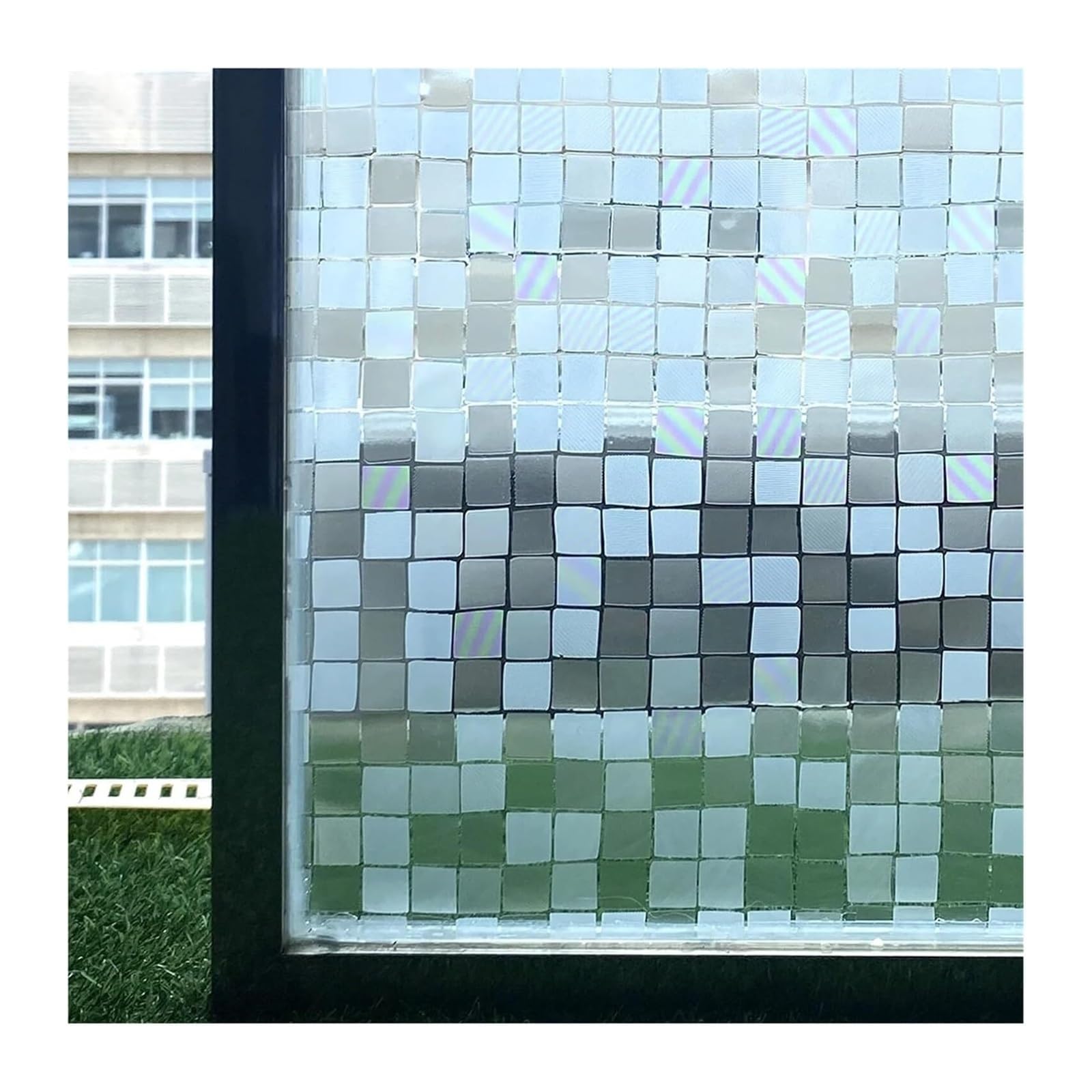 Window film privacy, Window Privacy Film Static Clings 3D Decal Stickers Rainbow Multiple Sizes(G,45X100 CM)